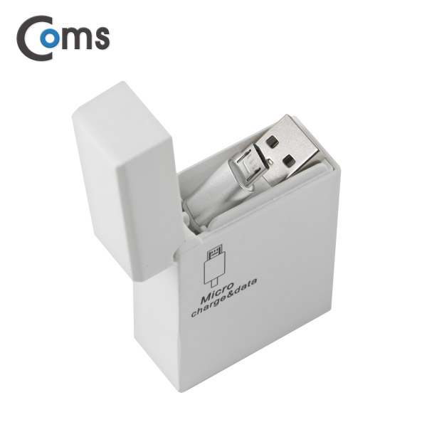 Coms 스마트폰 자동감김(Micro B) 케이블 Box Cap형