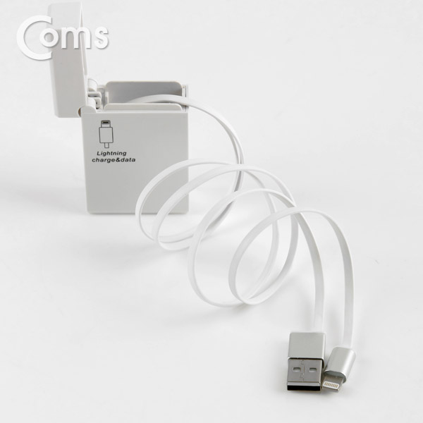 Coms 스마트폰 자동감김(라이트닝) 케이블 Box Cap형