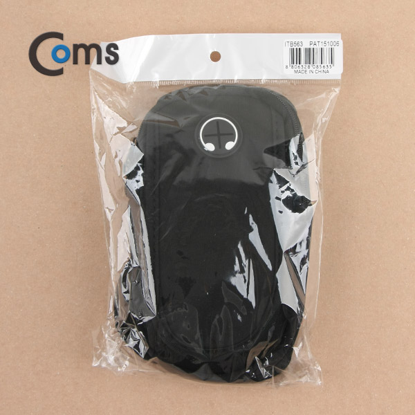 Coms 레저용 포켓(암밴드) Black/이어폰 홀