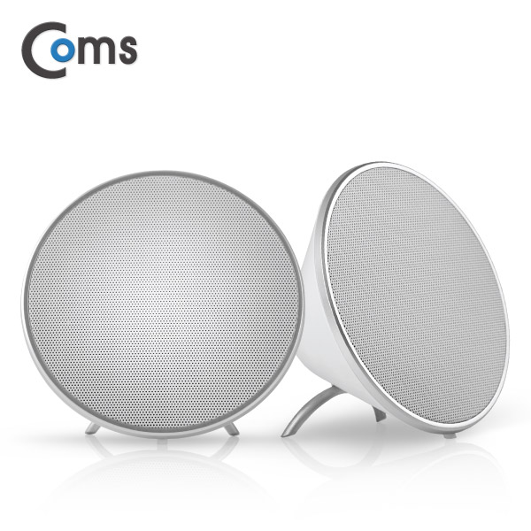 Coms 명품 2채널 블루투스 스테레오 스피커 / White (포터블/AUX/블루투스 v4.1)