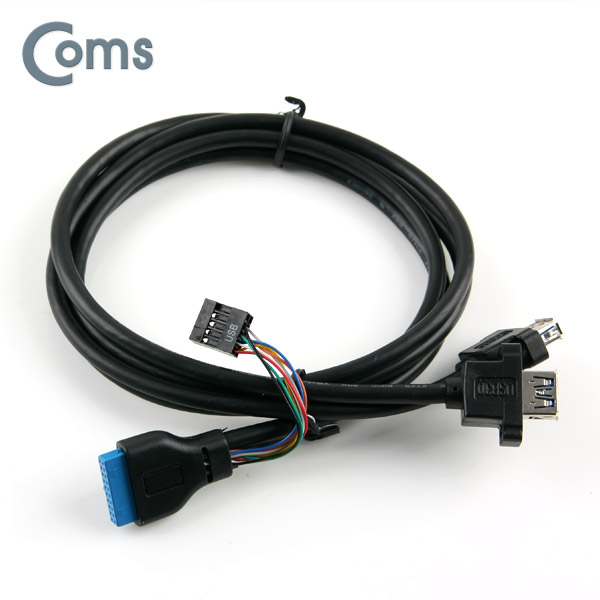 Coms USB 포트 3.0 (20P to 2port USB)(with 2.0) Y형 케이블, 80cm