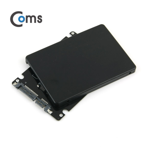 Coms SATA 컨버터(Msata to SATA) 케이스형/Black