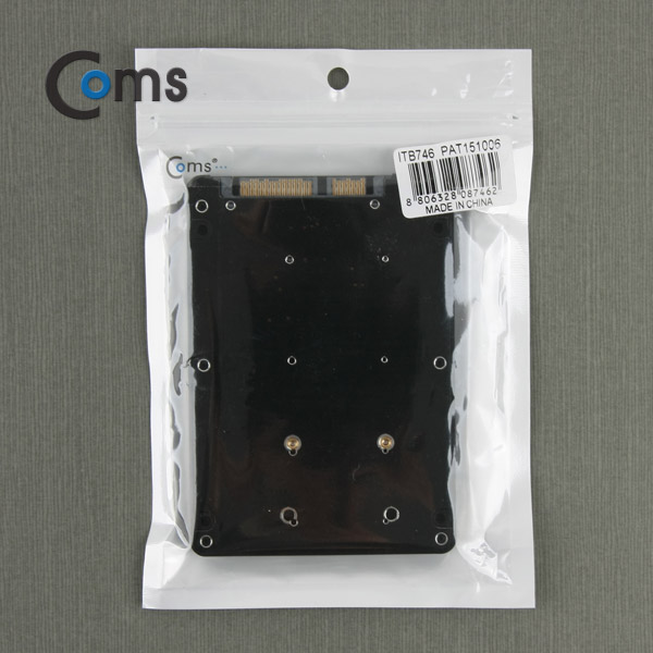 Coms SATA 컨버터(Msata to SATA) 케이스형/Black