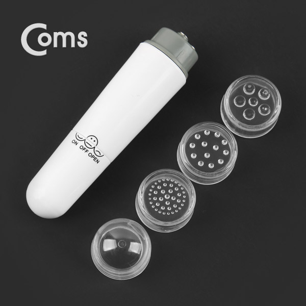 Coms 미니 진동 마사지(미용 용도/4가지 진동면 교체) AA x 1ea