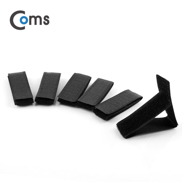 Coms 벨크로 타이(6pcs) Black/케이블타이