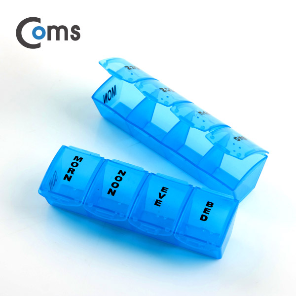 Coms 라운드 컵 약 케이스, 다용도 PVC 수납함(부품)/ 7단, 내부 4단