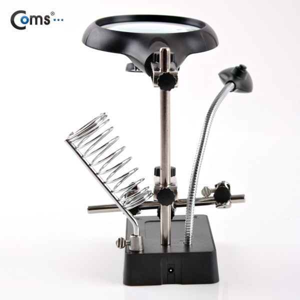 Coms 공구-납땜 보조 작업 스탠드(확대경/집게/인두거치/LED)