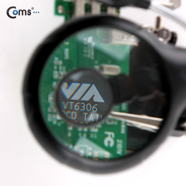 Coms 공구-납땜 보조 작업 스탠드(확대경/집게/인두거치/LED)