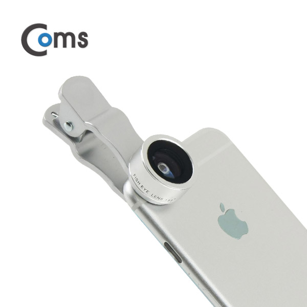 Coms 셀카렌즈, 스마트폰 카메라 확대경(3 in 1) 렌즈교체형/Silver