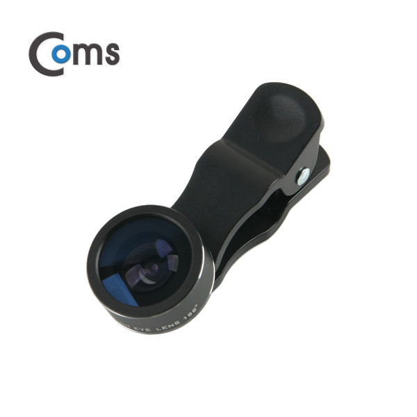 Coms 셀카렌즈, 스마트폰 카메라 확대경(3 in 1) 렌즈교체형/Black