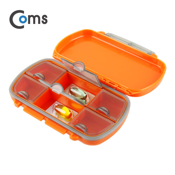 Coms 다용도 PVC 수납함 폴더접이식 6단(오렌지)