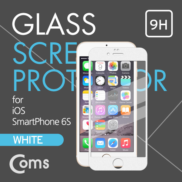Coms 스마트폰 보호필름(A사 iOS 스마트폰 6S) White