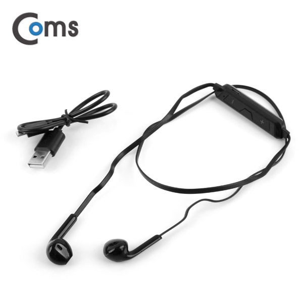 Coms 블루투스 이어셋/이어폰 (Black) / (인이어 가이드 제공) / evn1