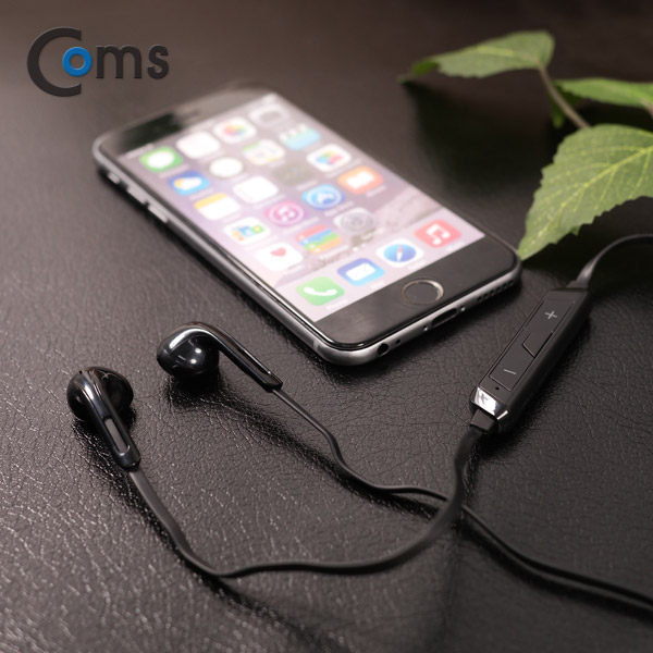 Coms 블루투스 이어셋/이어폰 (Black) / (인이어 가이드 제공) / evn1