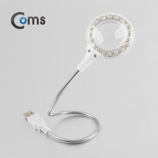 Coms USB 램프(라인형) 18LED/White, 돋보기 기능