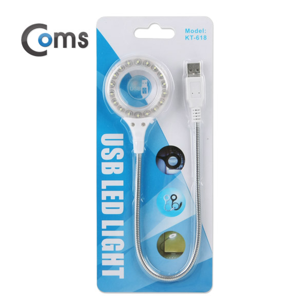 Coms USB 램프(라인형) 18LED/White, 돋보기 기능