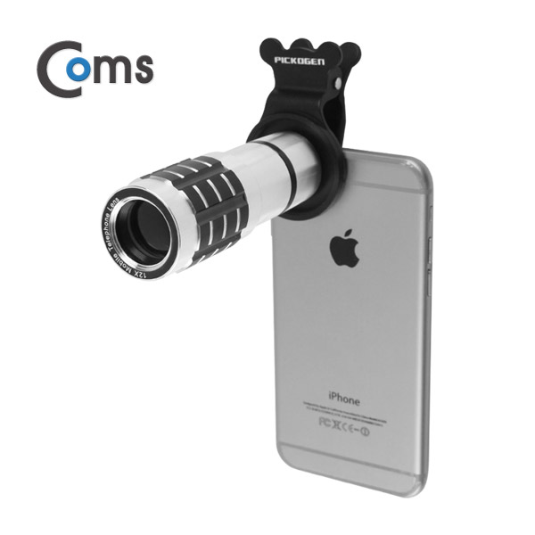 Coms 스마트폰 카메라 확대경, 확대 줌(12x)  클립 고정(만능)