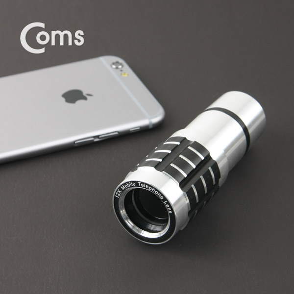 Coms 스마트폰 카메라 확대경, 확대 줌(12x)  클립 고정(만능)