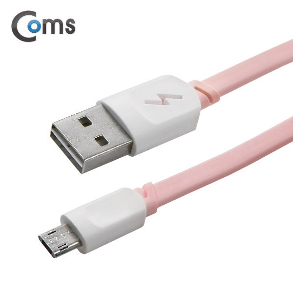 Coms USB/Micro USB 케이블(양면), Pink