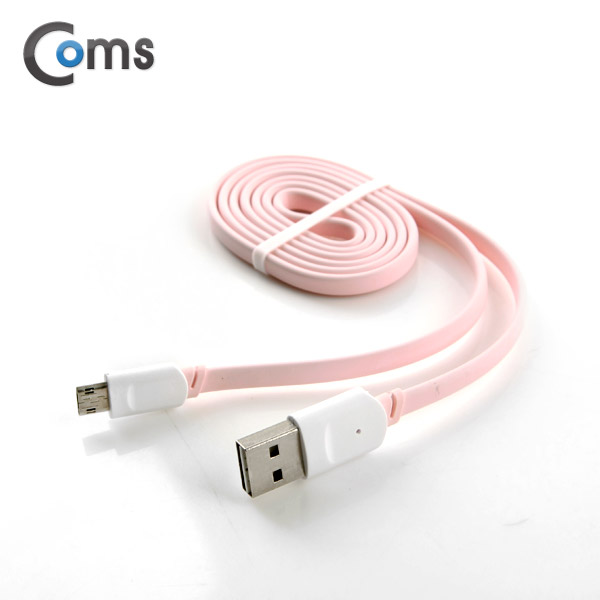 Coms USB/Micro USB 케이블(양면), Pink