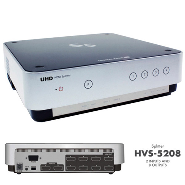 DigitalZone HVS-5208 UHD 듀얼채널 분배기(8ch) / 2입력 8분배기