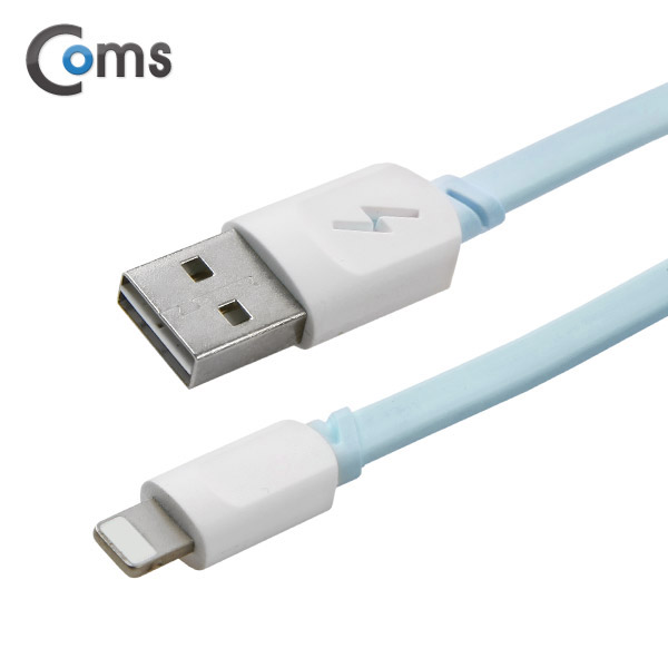 Coms IOS 8핀(8Pin) 케이블(양면), Sky Blue