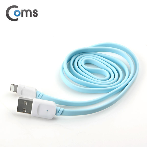 Coms IOS 8핀(8Pin) 케이블(양면), Sky Blue
