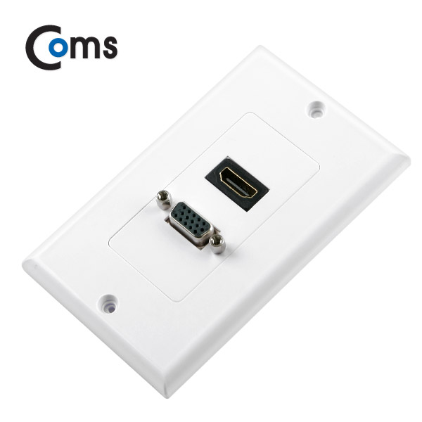 Coms HDMI 월 플레이트 (HDMI/VGA), HDMI F/F, VGA F/F