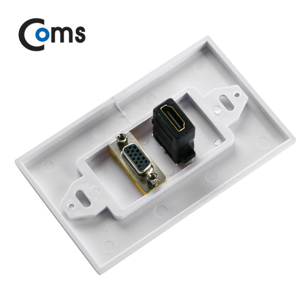 Coms HDMI 월 플레이트 (HDMI/VGA), HDMI F/F, VGA F/F