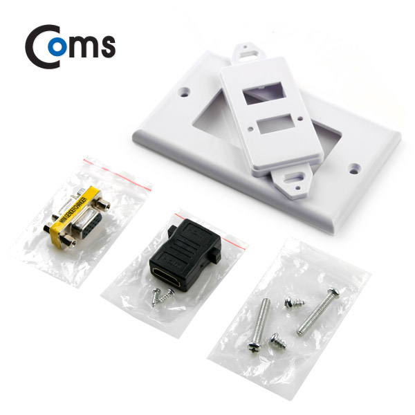 Coms HDMI 월 플레이트 (HDMI/VGA), HDMI F/F, VGA F/F