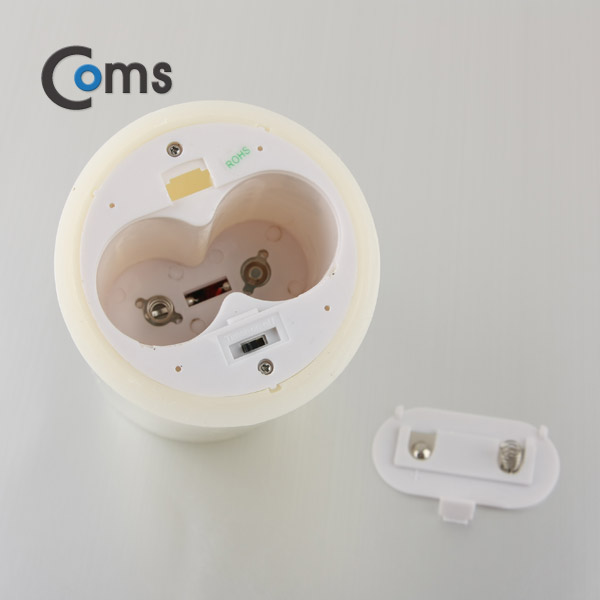 Coms 전자 촛불, LED 양초 (중) 89 x 186mm (Size D타입 1.5V 건전지x2ea )