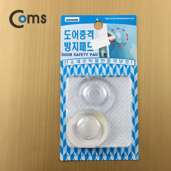 Coms 도어충격 방지패드 2pcs (접착식/PVC재질)
