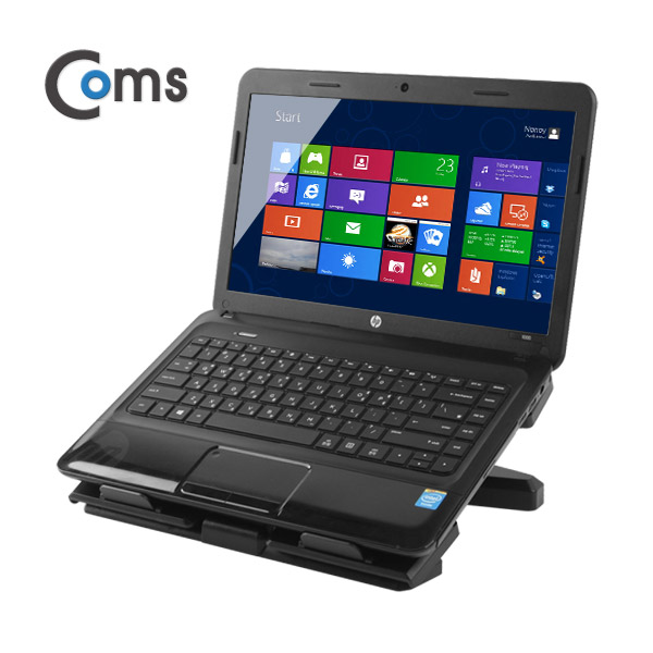 Coms 노트북 쿨링 패드 (USB 전원/2팬 내장/8단 각도조절)