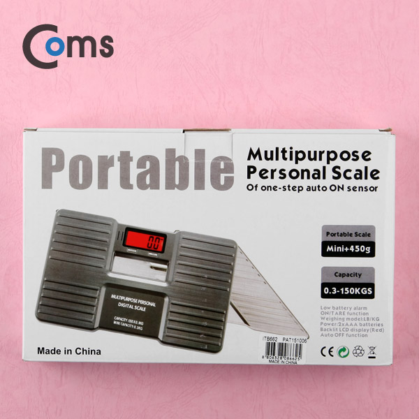 Coms 미니 체중계 0.3~150kg