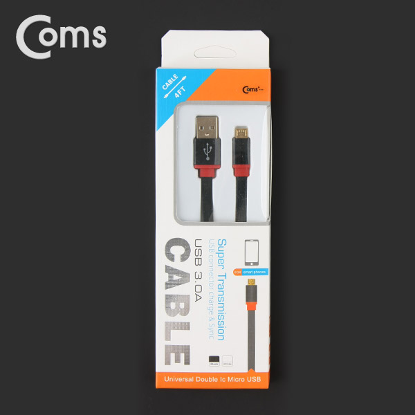 Coms USB/Micro USB(B) 케이블 1.2M 검정/마이크로5핀/5Pin