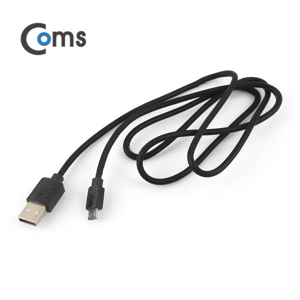 Coms USB/Micro USB(B) 케이블 1M (스네이크 무늬/검정/USB 2.0)/마이크로5핀/5Pin