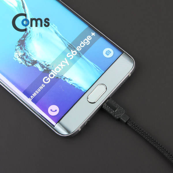 Coms USB/Micro USB(B) 케이블 1M (스네이크 무늬/검정/USB 2.0)/마이크로5핀/5Pin