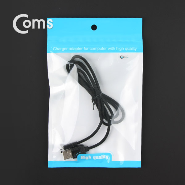 Coms USB/Micro USB(B) 케이블 1M (스네이크 무늬/검정/USB 2.0)/마이크로5핀/5Pin