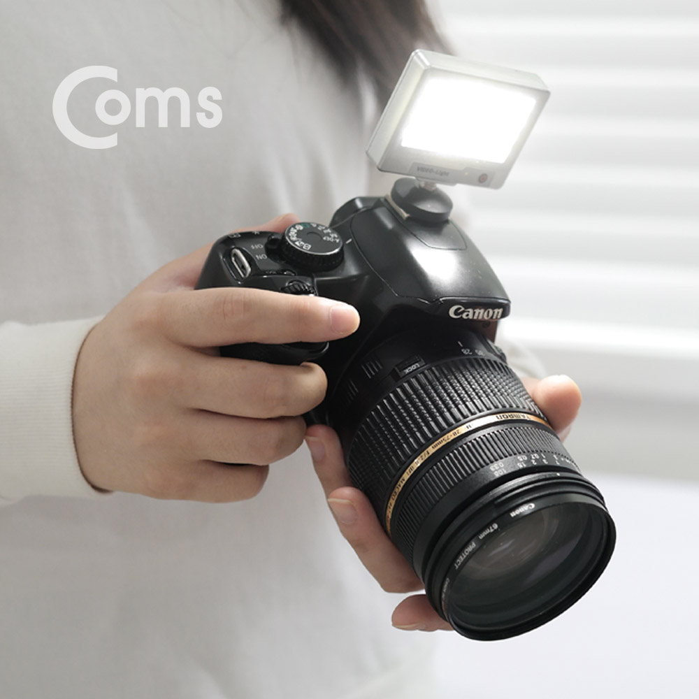 Coms 모바일/DSLR LED 플래시라이트(사진 촬영) S60, 32LED,소형 / 실버