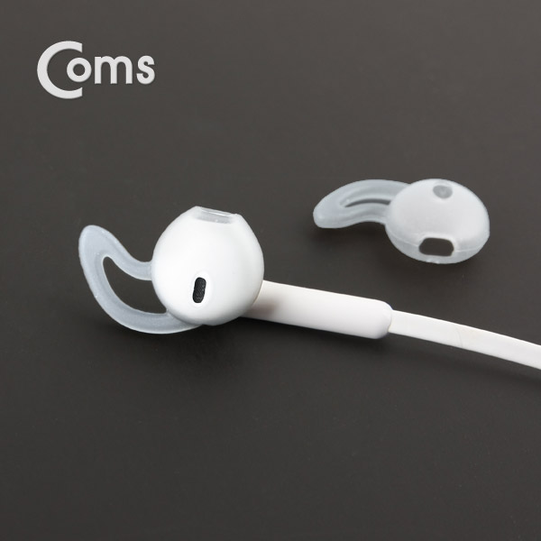 Coms 인이어 가이드 / 이어팟 이어팁 / 이어캡 / 이어후크 1Set(L/R) White