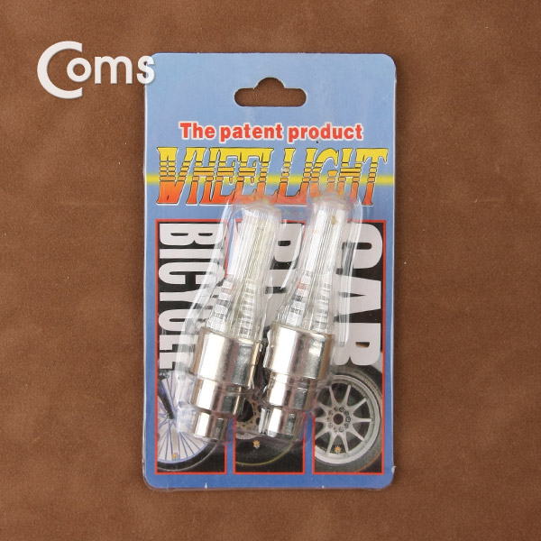 Coms 자전거 / 바이크 안전 점멸기 /튜브밸브 /  1Set(2개) / LED