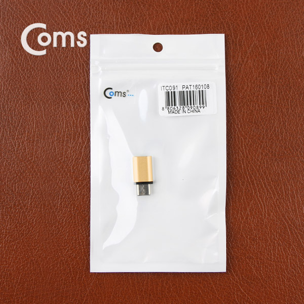 Coms USB 3.1 젠더(Type C)- Micro 5P(F)/C(M) Metal/Gold
