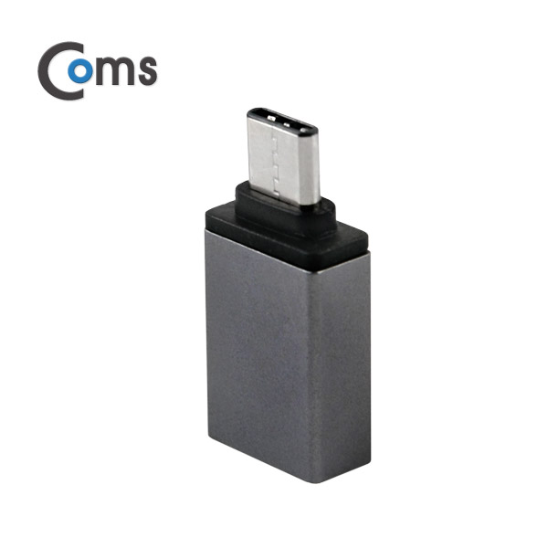 Coms USB 3.1 젠더(Type C), USB 3.0 A(F), Metal/Black
