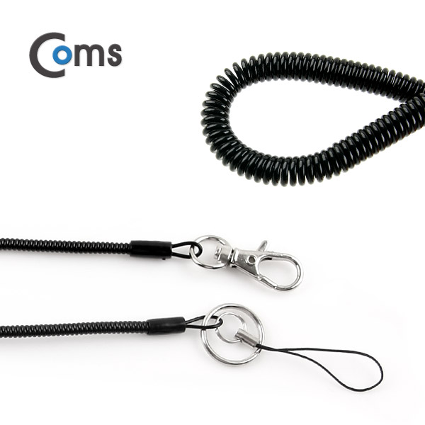 Coms 스프링 스트랩 OD: 3.5mm, 20cm / Black