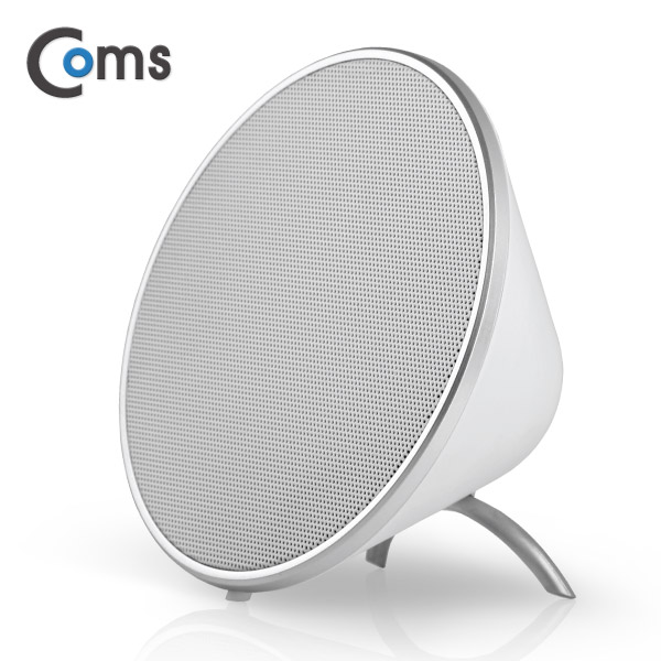 Coms 명품 2채널 블루투스 스테레오 스피커 / White (포터블/AUX/블루투스 v4.1)/ evn1