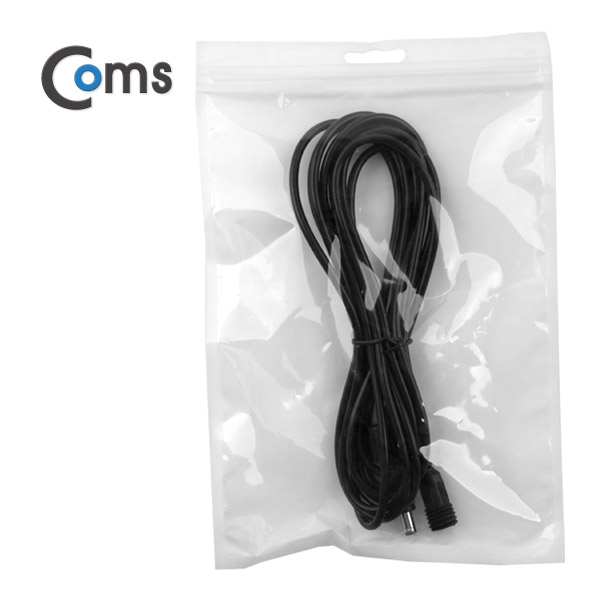 Coms DC 5.5 전원 케이블(방수/연장), 3M 검정