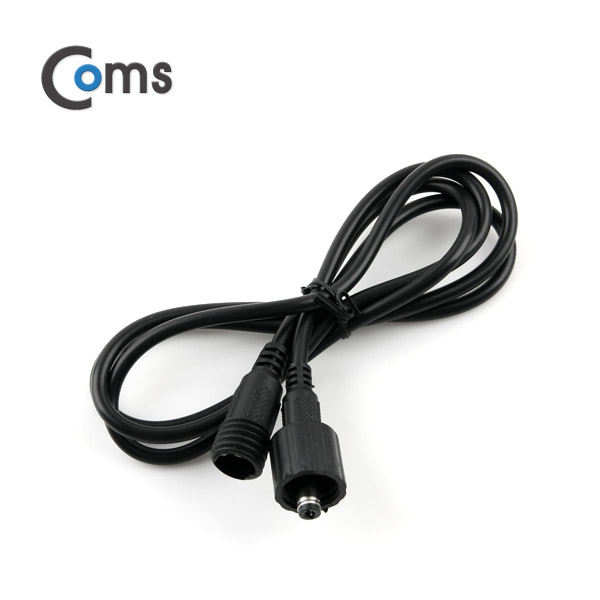 Coms DC 5.5 전원 케이블(방수/연장), 1M 검정