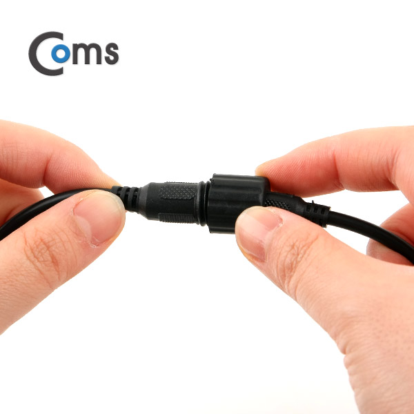 Coms DC 5.5 전원 케이블(방수/연장), 1M 검정