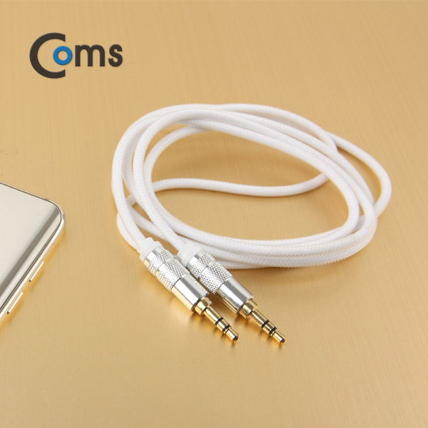 Coms 스테레오 케이블 1.5M, White/Stereo