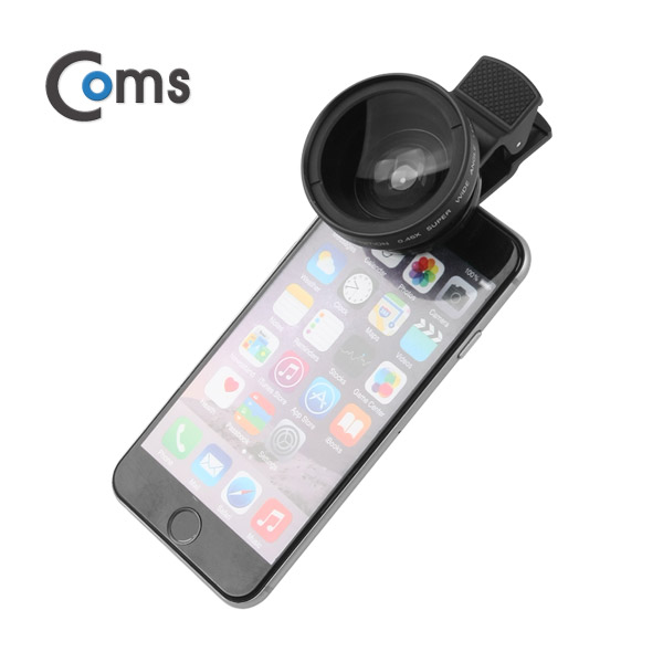 Coms 스마트폰 카메라 확대경(2 in 1) 37mm 셀카렌즈 Super Wide/Macro